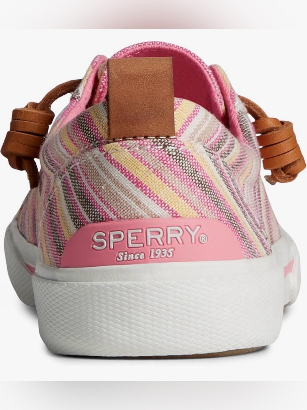 Sperry Top-Sider Pier Wave LTT Multicolor Striped Canvas Sneakers - Size 6.5 - Picture 9 of 13